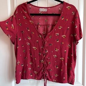 Floral flowy summer shirt